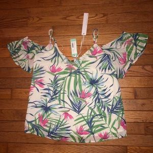 NWT Floral Cold-Shoulder